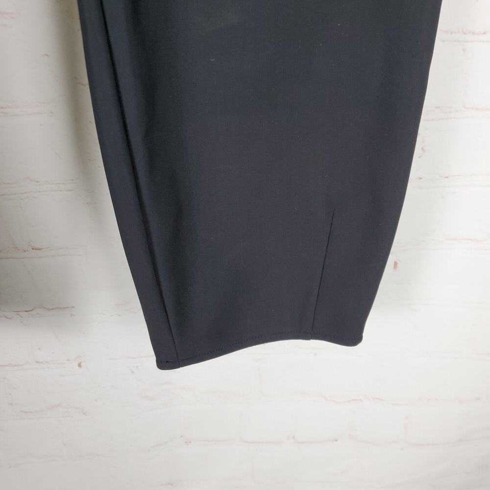 Theory Womens Tapered Dart Ponte Pant Sz L Black Pull On Cropped Pockets Stretch - Picture 9 of 16